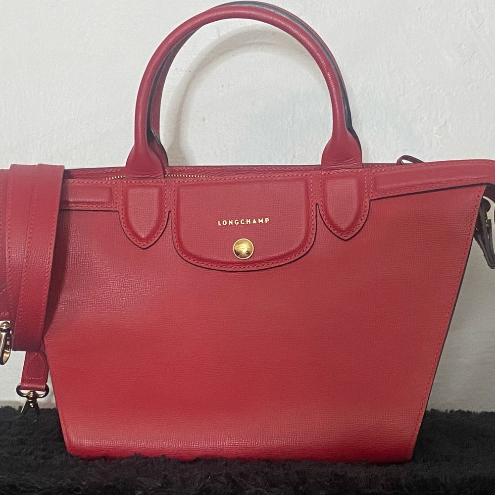 Longchamp Le Pliage Heritage in Carmine
